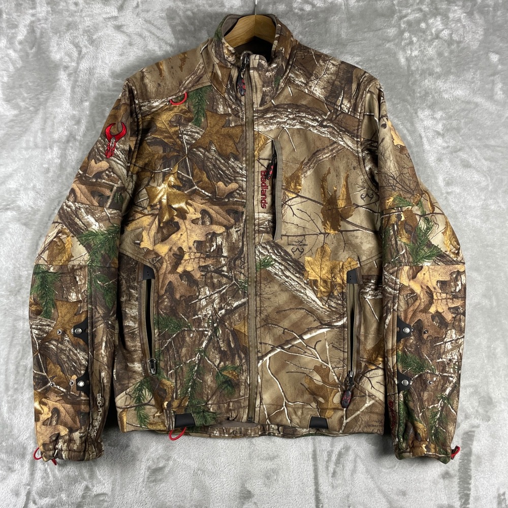 Badlands Hybrid Bio-Thermic Jacket Men M Brown Realtree Camo Hunting Full Zip